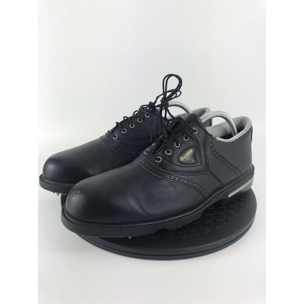FootJoy Gel Fusion Black Leather Comfort Golf Shoes 59953 Men’s Size 9.5 Wide